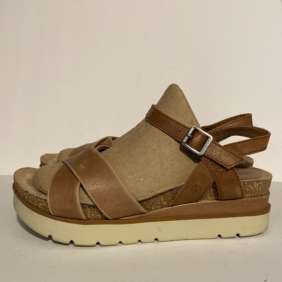 Josef Seibel Clea 10 Tan Platform Leather Sandals - Picture 3 of 11